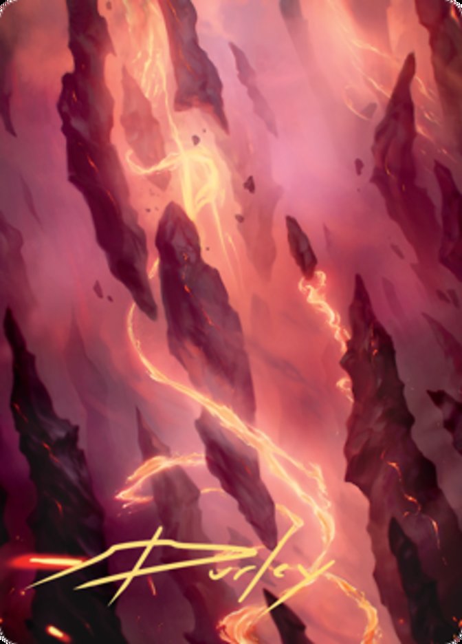Mountain 1 Art Card (Gold-Stamped Signature) [Zendikar Rising Art Series] | Gaming Infinity