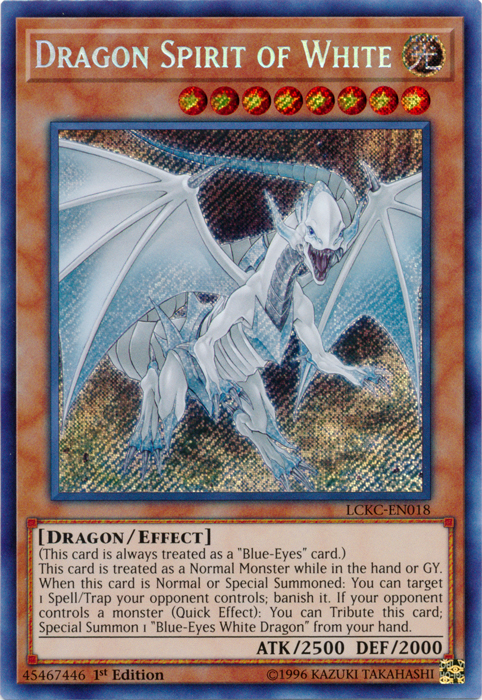 Dragon Spirit of White [LCKC-EN018] Secret Rare | Gaming Infinity