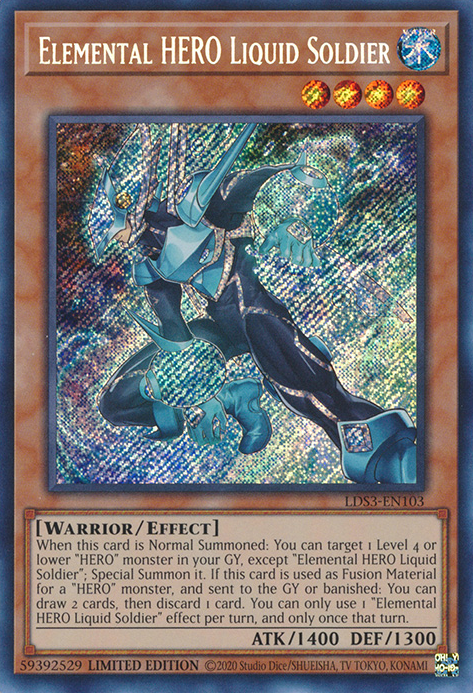 Elemental HERO Liquid Soldier [LDS3-EN103] Secret Rare | Gaming Infinity