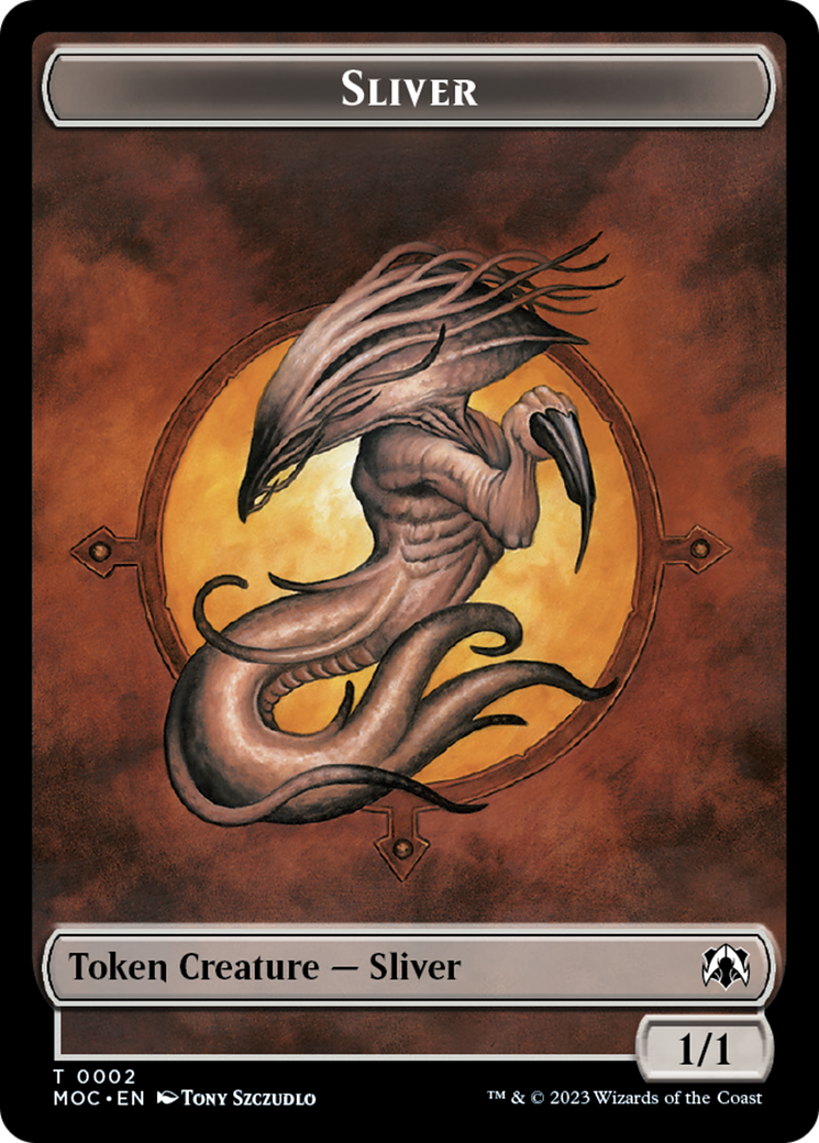 Goblin // Sliver Double-Sided Token [March of the Machine Commander Tokens] | Gaming Infinity