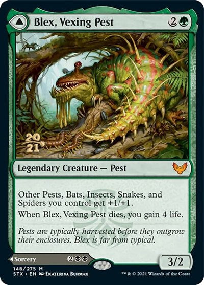 Blex, Vexing Pest // Search for Blex [Strixhaven: School of Mages Prerelease Promos] | Gaming Infinity