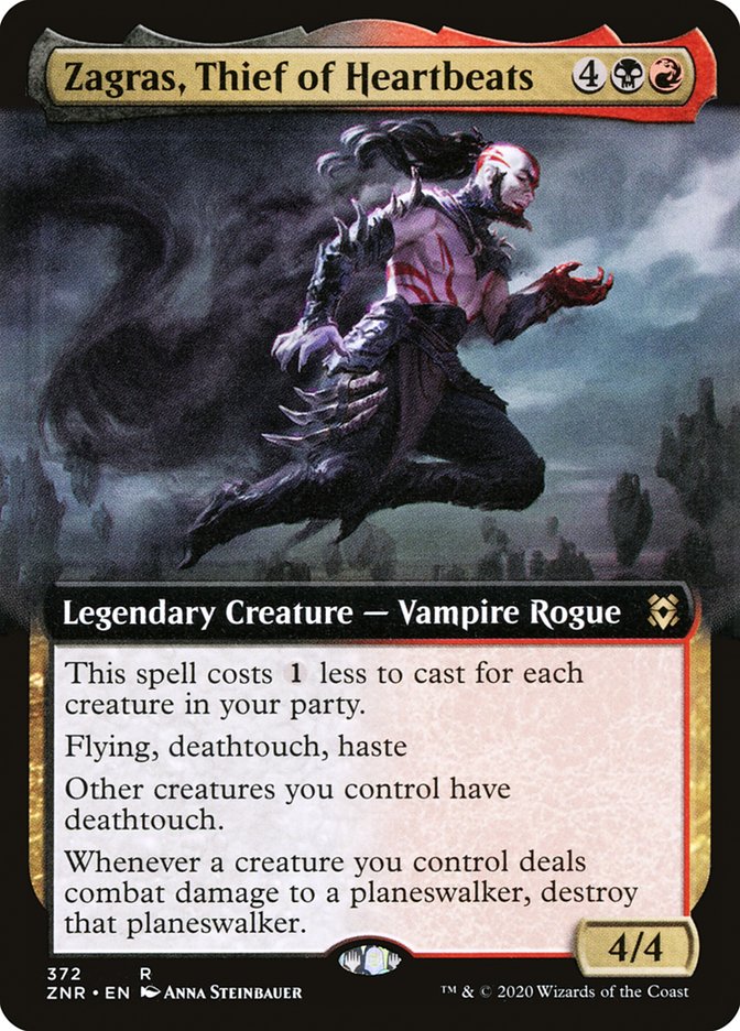 Zagras, Thief of Heartbeats (Extended Art) [Zendikar Rising] | Gaming Infinity