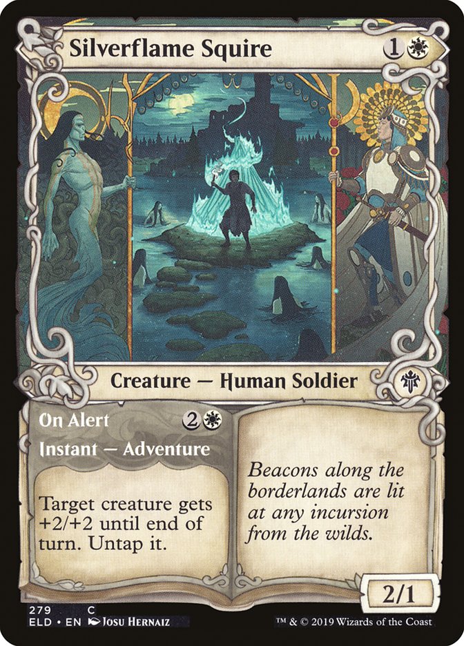 Silverflame Squire // On Alert (Showcase) [Throne of Eldraine] | Gaming Infinity