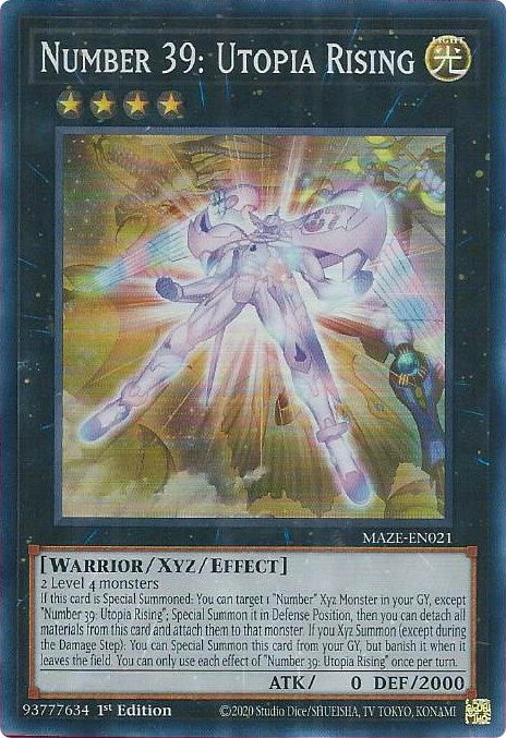 Number 39: Utopia Rising [MAZE-EN021] Super Rare | Gaming Infinity