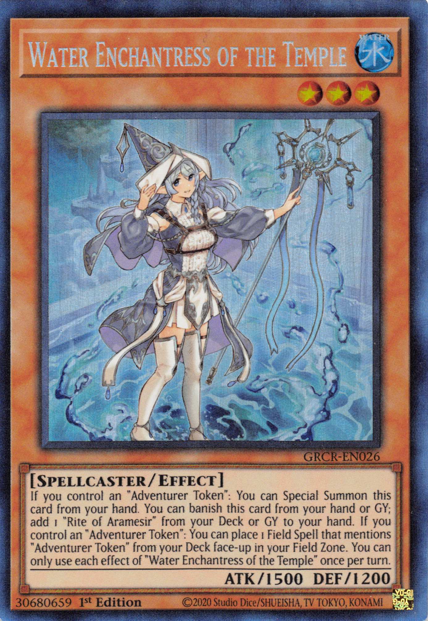 Water Enchantress of the Temple [GRCR-EN026] Collector's Rare | Gaming Infinity