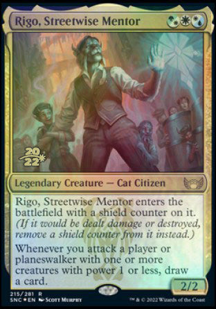 Rigo, Streetwise Mentor [Streets of New Capenna Prerelease Promos] | Gaming Infinity