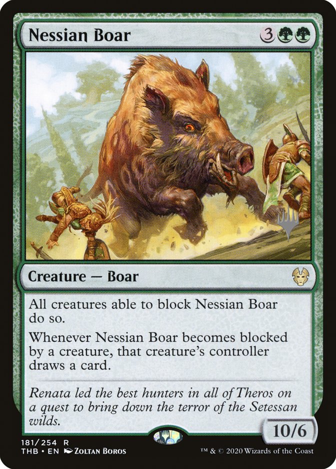 Nessian Boar (Promo Pack) [Theros Beyond Death Promos] | Gaming Infinity