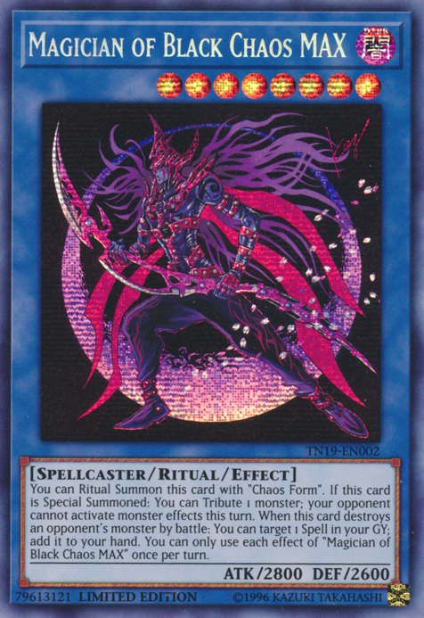 Magician of Black Chaos MAX [TN19-EN002] Prismatic Secret Rare | Gaming Infinity