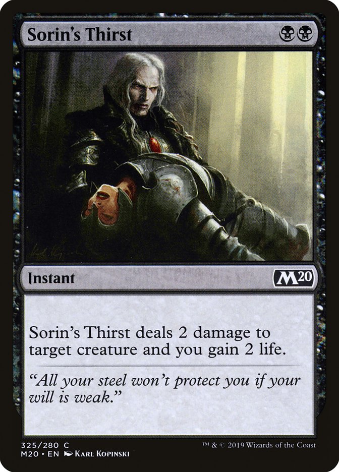 Sorin's Thirst [Core Set 2020] | Gaming Infinity