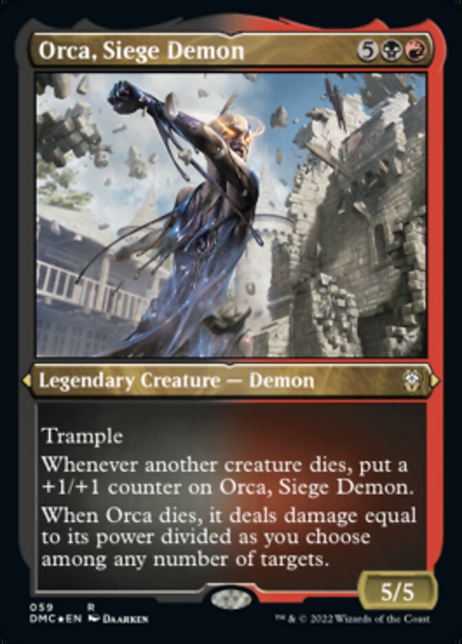 Orca, Siege Demon (Foil Etched) [Dominaria United Commander] | Gaming Infinity
