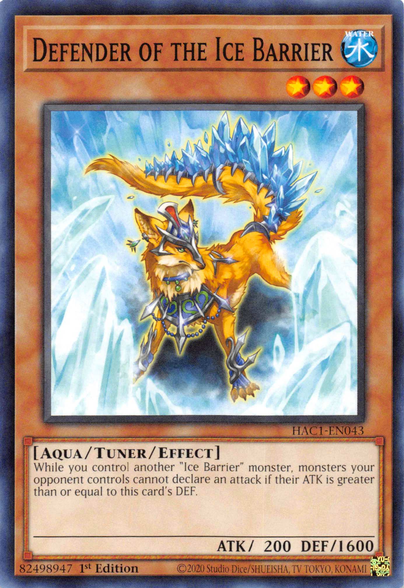 Defender of the Ice Barrier [HAC1-EN043] Common | Gaming Infinity