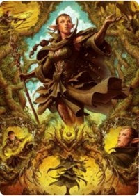 Nissa of Shadowed Boughs 2 Art Card [Zendikar Rising Art Series] | Gaming Infinity