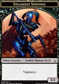 Steadfast Sentinel // Zombie Double-sided Token [Hour of Devastation Tokens] | Gaming Infinity