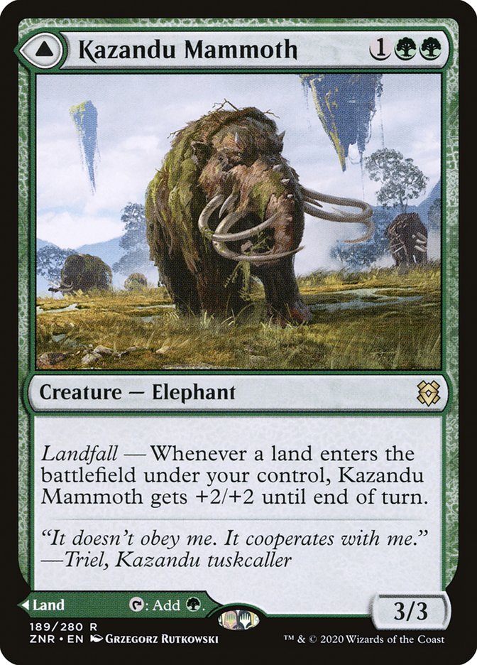 Kazandu Mammoth // Kazandu Valley [Zendikar Rising] | Gaming Infinity