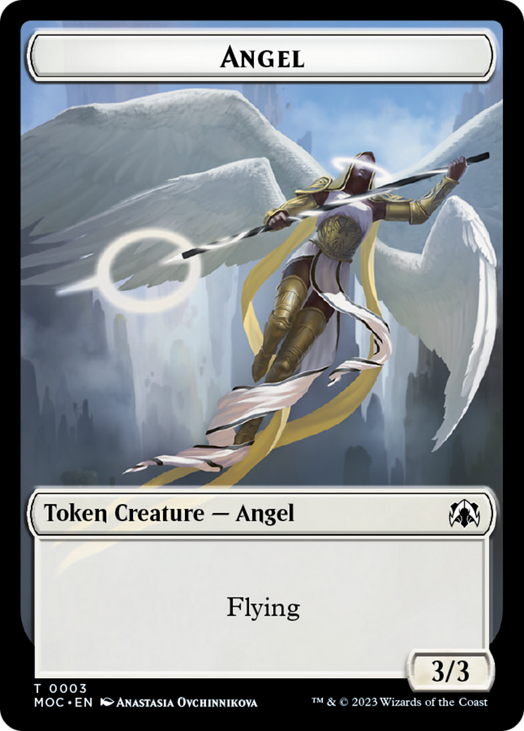 Angel (3) // Demon Double-Sided Token [March of the Machine Commander Tokens] | Gaming Infinity