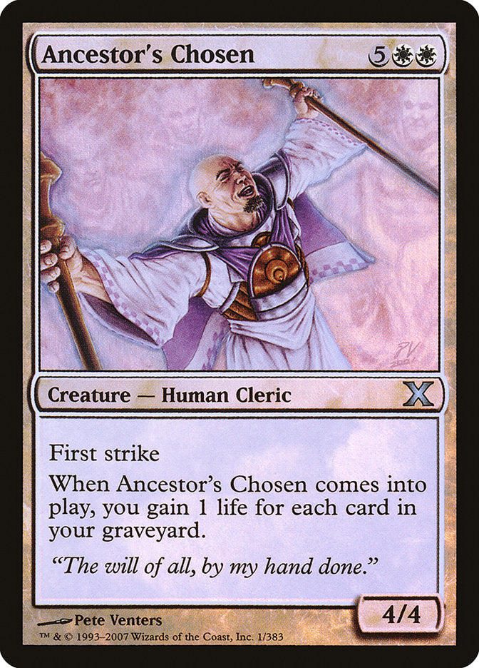 Ancestor's Chosen (Premium Foil) [Tenth Edition] | Gaming Infinity