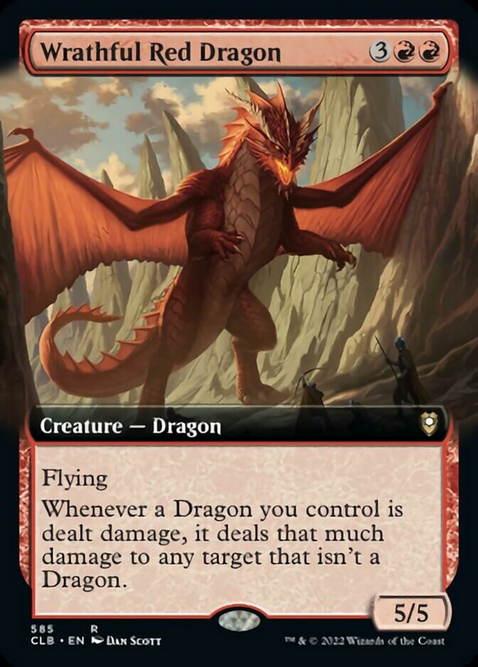 Wrathful Red Dragon (Extended Art) [Commander Legends: Battle for Baldur's Gate] | Gaming Infinity