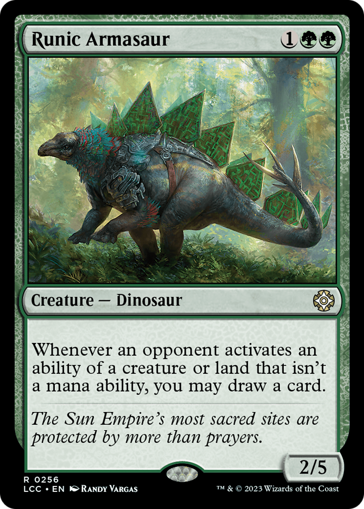 Runic Armasaur [The Lost Caverns of Ixalan Commander] | Gaming Infinity