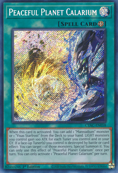 Peaceful Planet Calarium [CYAC-EN058] Secret Rare | Gaming Infinity