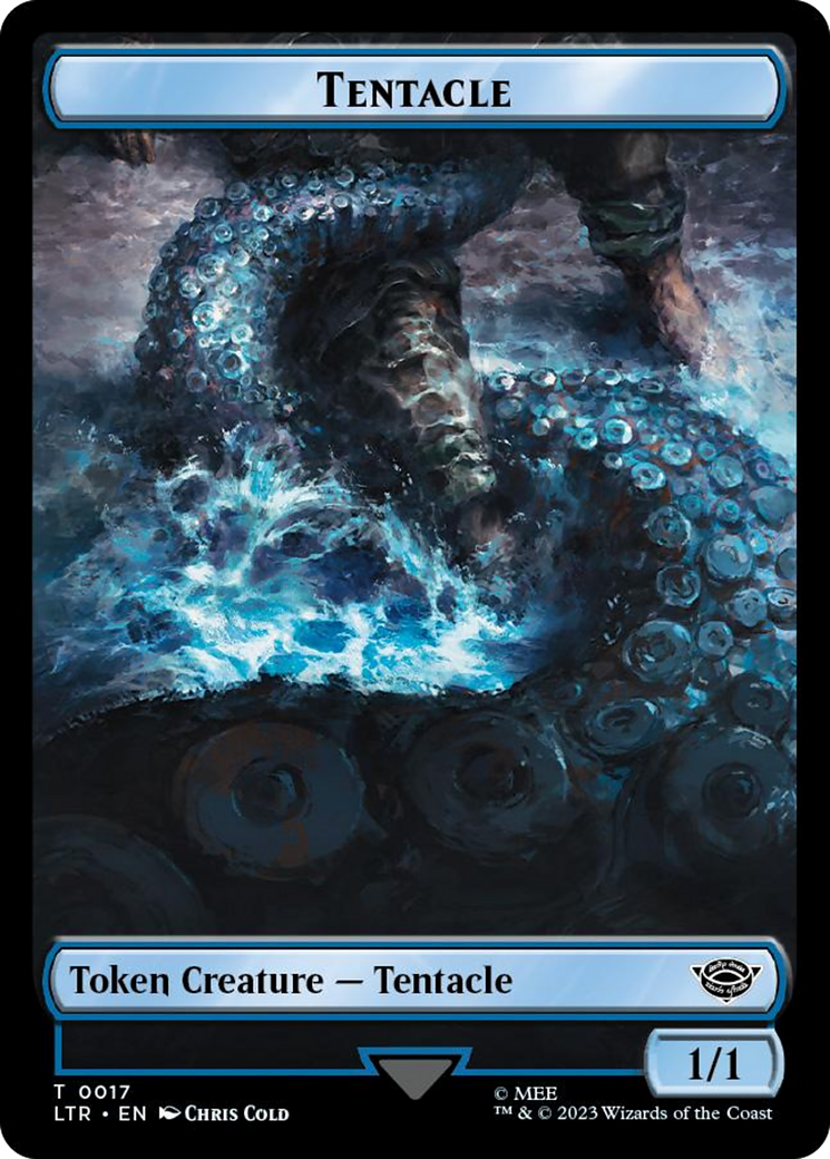 Tentacle // Food (0022) Double-Sided Token (Surge Foil) [The Lord of the Rings: Tales of Middle-Earth Tokens] | Gaming Infinity