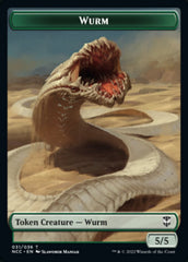 Elf Warrior // Wurm Double-sided Token [Streets of New Capenna Commander Tokens] | Gaming Infinity