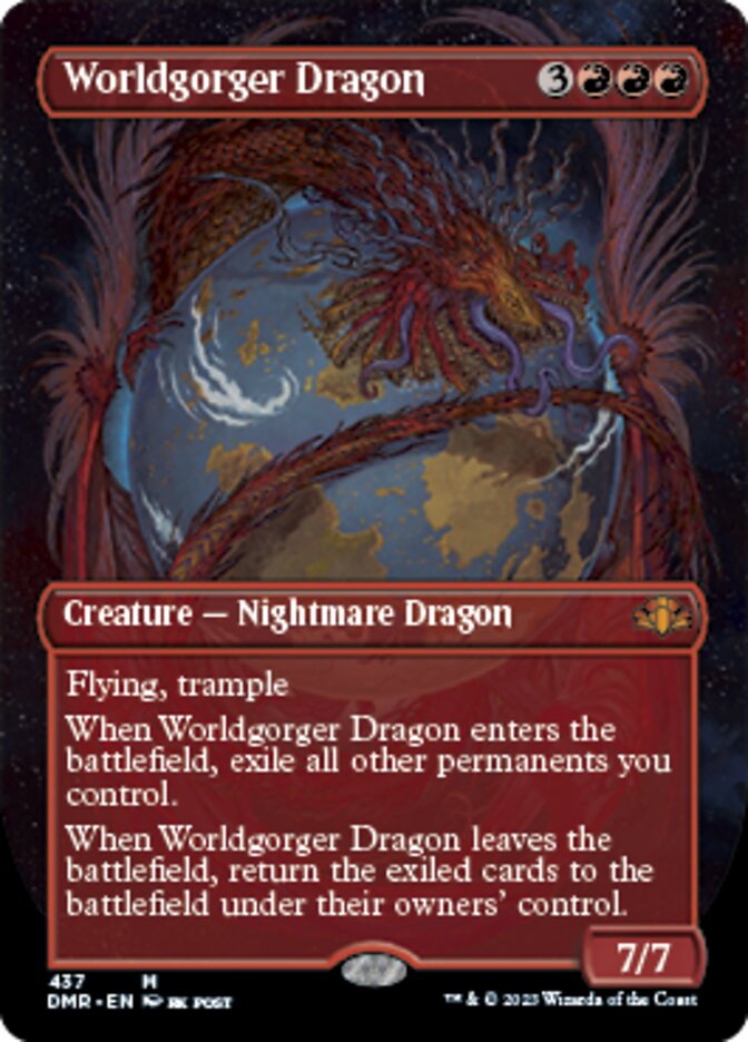Worldgorger Dragon (Borderless Alternate Art) [Dominaria Remastered] | Gaming Infinity