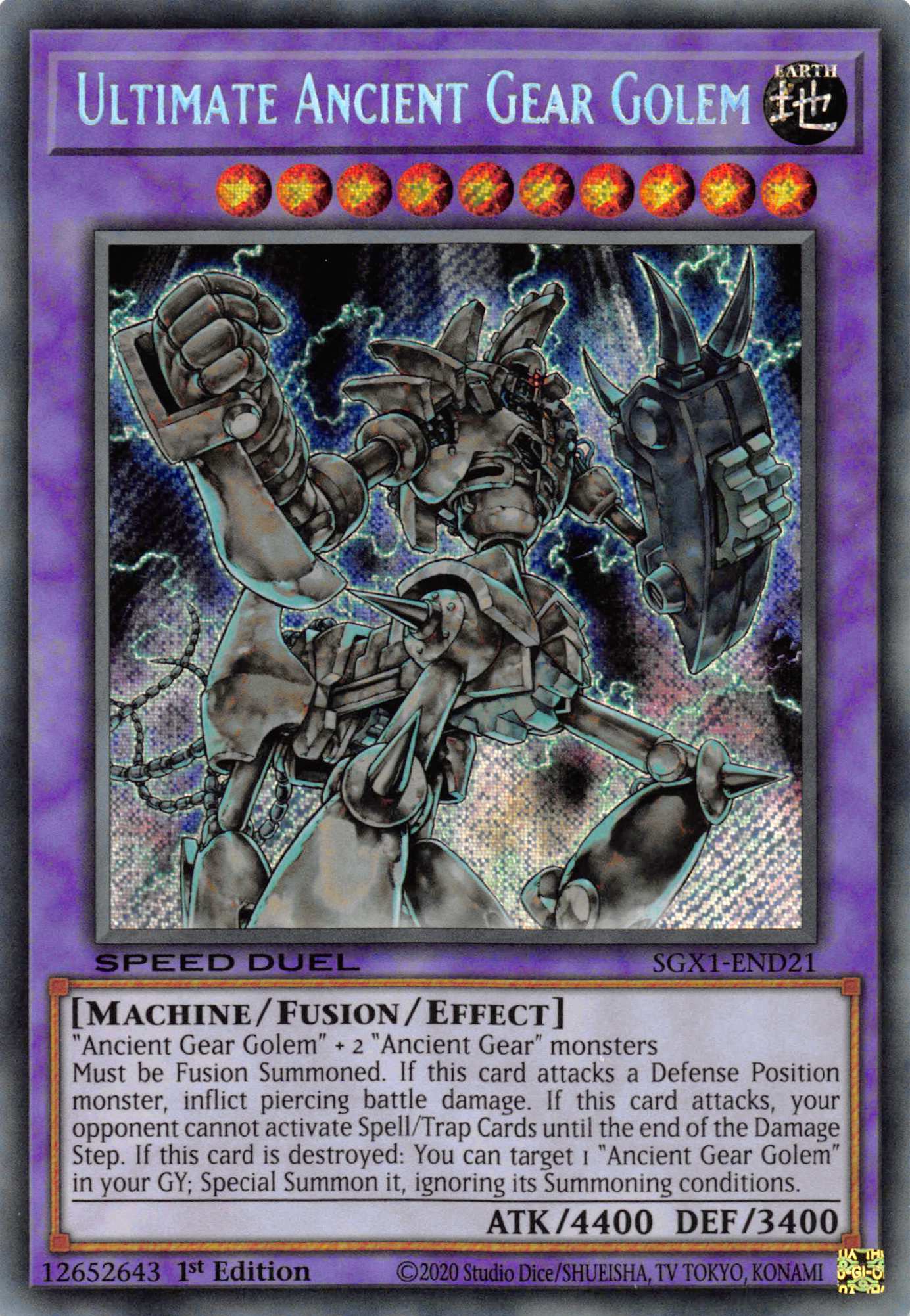 Ultimate Ancient Gear Golem [SGX1-END21] Secret Rare | Gaming Infinity