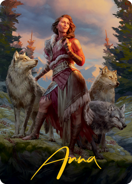 Arlinn, the Pack's Hope 1 Art Card (Gold-Stamped Signature) [Innistrad: Midnight Hunt Art Series] | Gaming Infinity