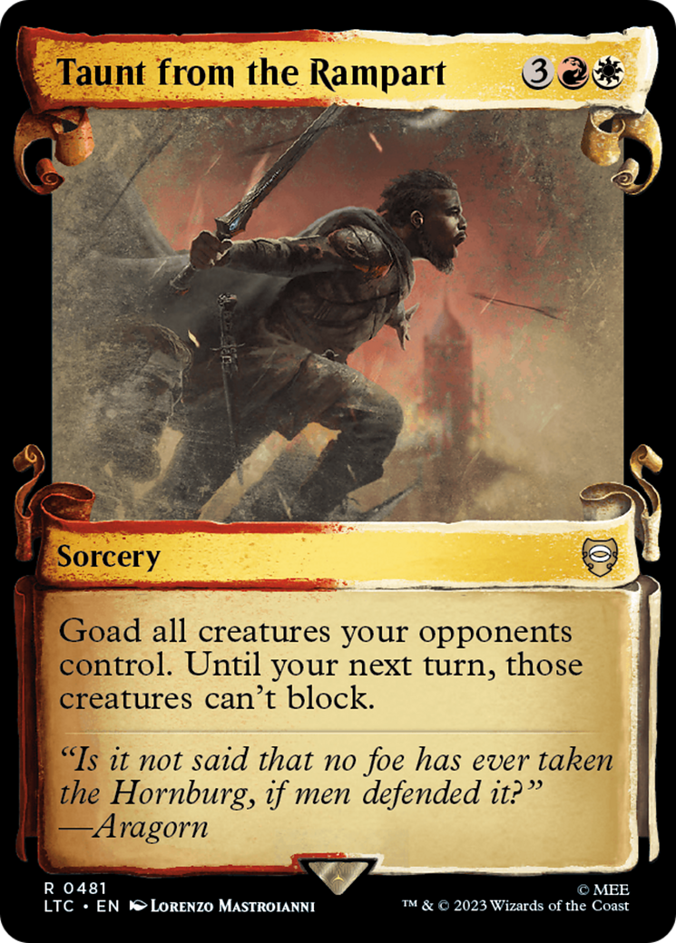 Taunt from the Rampart [The Lord of the Rings: Tales of Middle-Earth Commander Showcase Scrolls] | Gaming Infinity