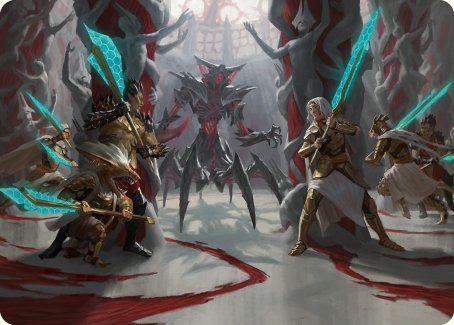 Goldwardens' Gambit Art Card [Phyrexia: All Will Be One Art Series] | Gaming Infinity