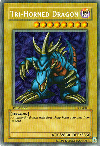 Tri-Horned Dragon [LOB-000] Secret Rare | Gaming Infinity