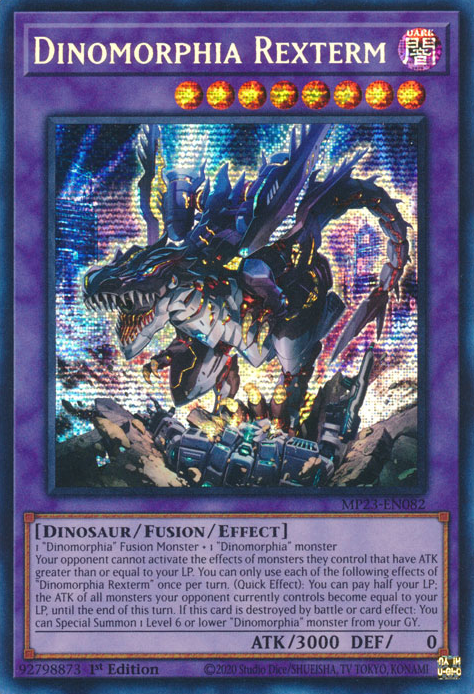 Dinomorphia Rexterm [MP23-EN082] Prismatic Secret Rare | Gaming Infinity