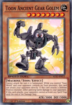 Toon Ancient Gear Golem [SGX1-ENI11] Common | Gaming Infinity