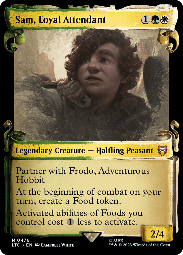 Sam, Loyal Attendant [The Lord of the Rings: Tales of Middle-Earth Commander Showcase Scrolls] | Gaming Infinity