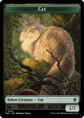 Drake // Cat Double-Sided Token [Murders at Karlov Manor Commander Tokens] | Gaming Infinity
