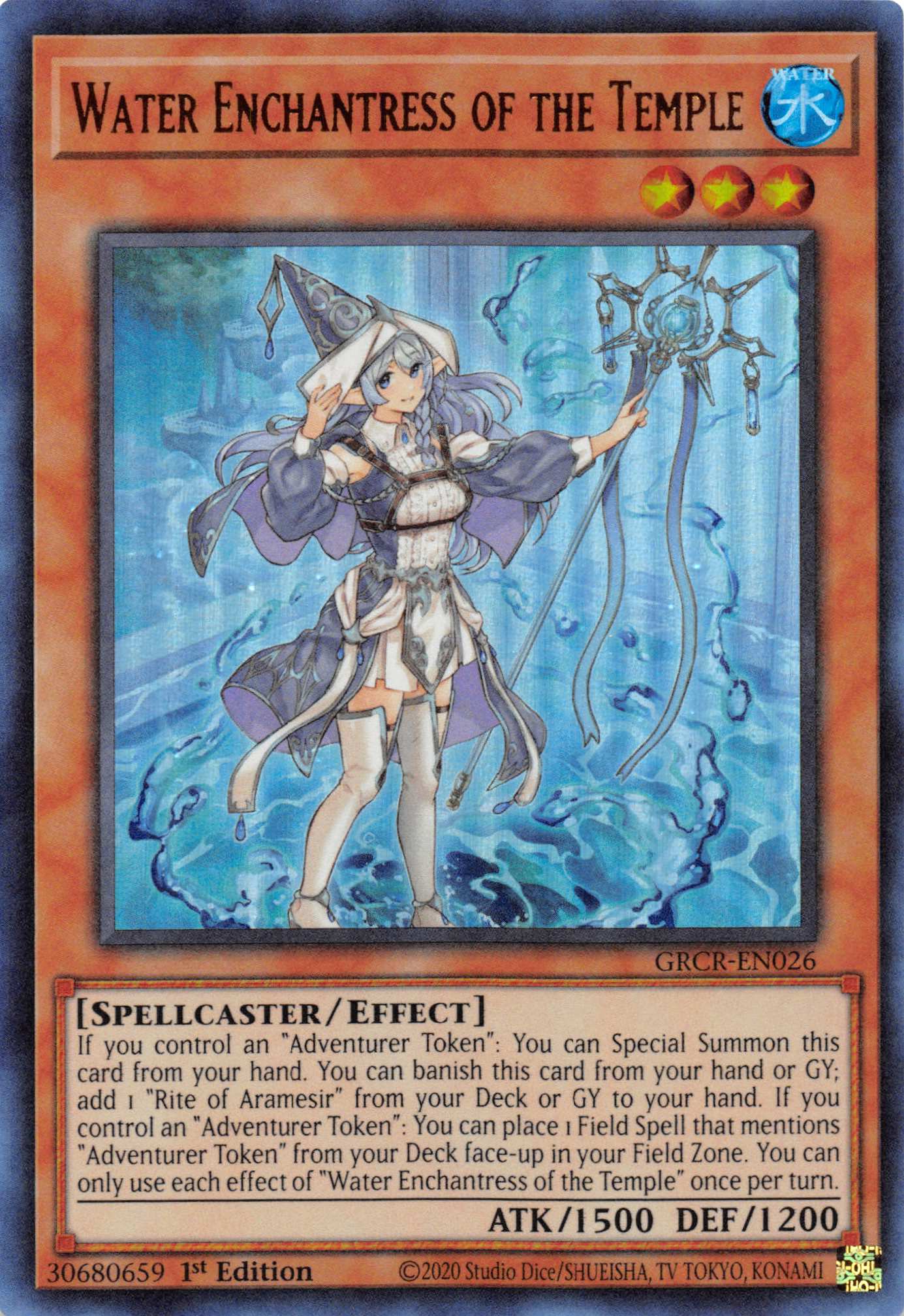 Water Enchantress of the Temple [GRCR-EN026] Ultra Rare | Gaming Infinity