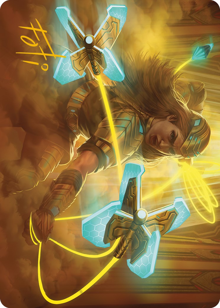 Bladehold War-Whip Art Card (Gold-Stamped Signature) [Phyrexia: All Will Be One Art Series] | Gaming Infinity