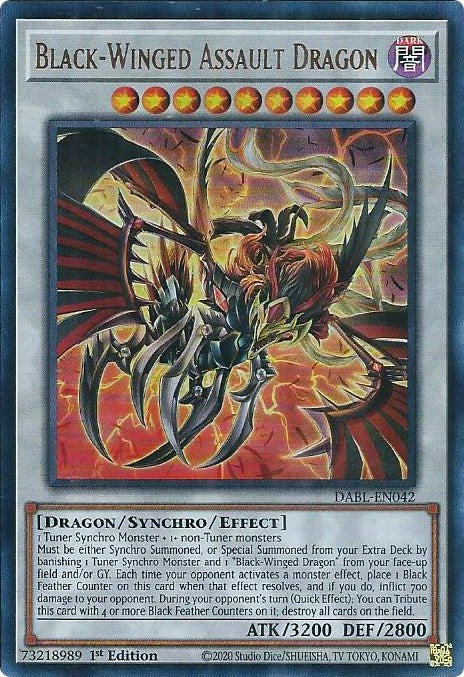 Black-Winged Assault Dragon [DABL-EN042] Ultra Rare | Gaming Infinity