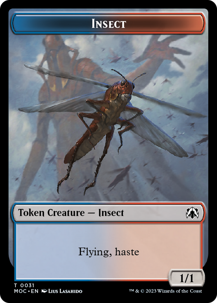 Soldier // Insect Double-Sided Token [March of the Machine Commander Tokens] | Gaming Infinity