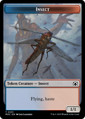 Soldier // Insect Double-Sided Token [March of the Machine Commander Tokens] | Gaming Infinity