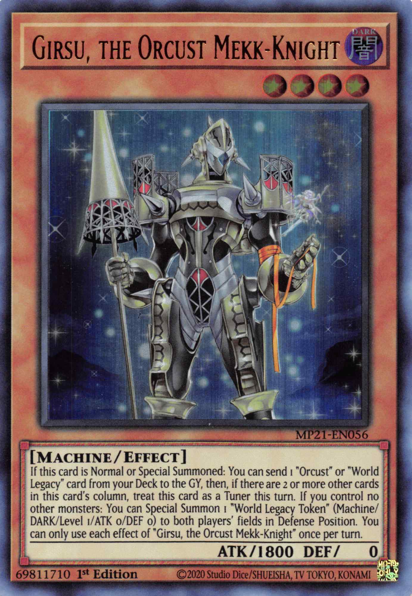 Girsu, the Orcust Mekk-Knight [MP21-EN056] Ultra Rare | Gaming Infinity