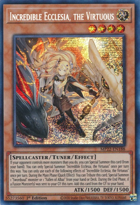 Incredible Ecclesia, the Virtuous [MP22-EN188] Prismatic Secret Rare | Gaming Infinity