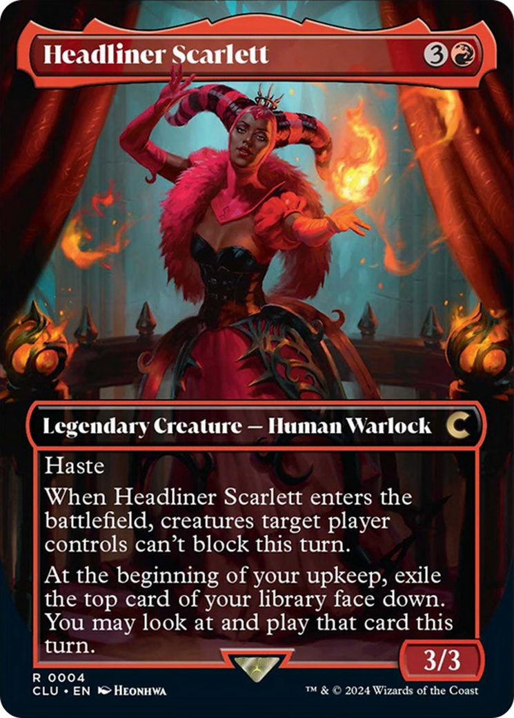 Headliner Scarlett (Borderless) [Ravnica: Clue Edition] | Gaming Infinity