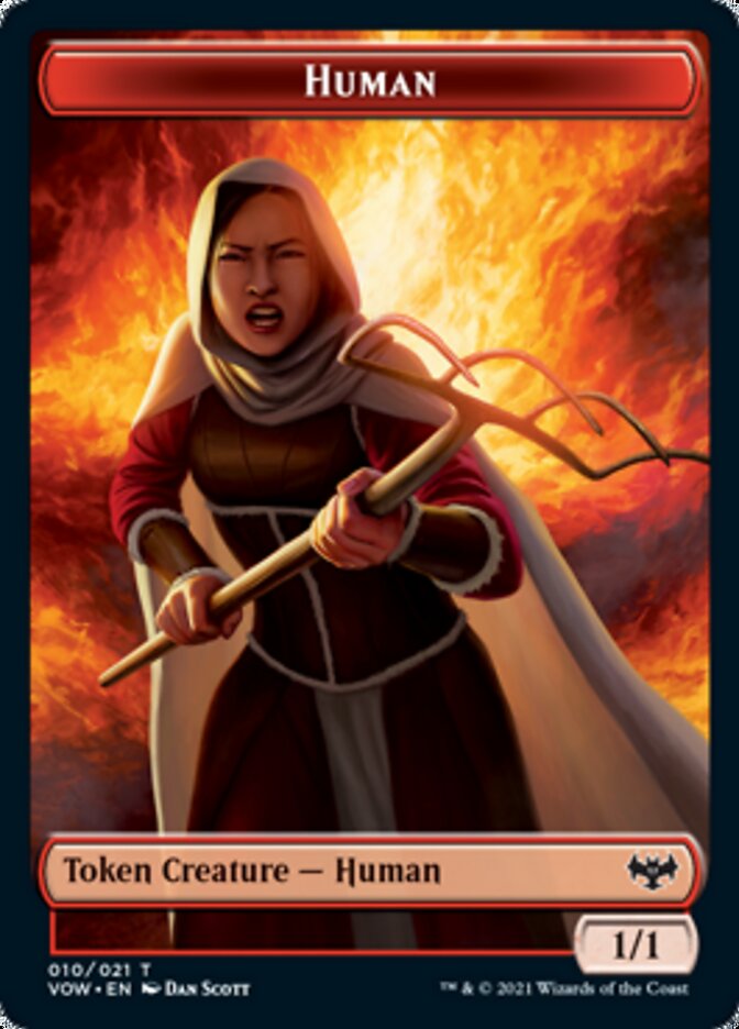 Human (001) // Human (010) Double-sided Token [Innistrad: Crimson Vow Tokens] | Gaming Infinity