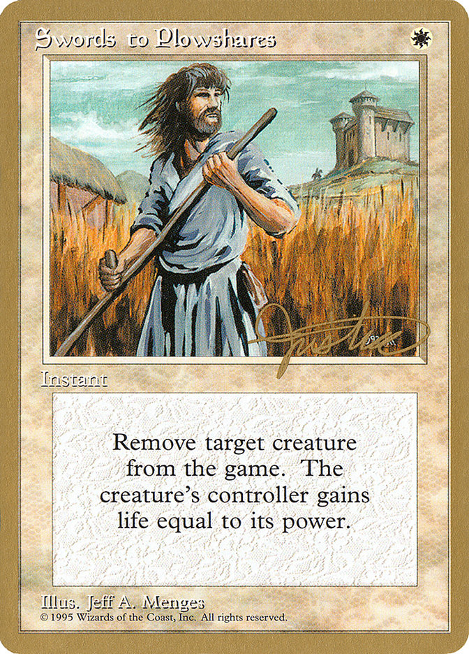 Swords to Plowshares (Mark Justice) [Pro Tour Collector Set] | Gaming Infinity