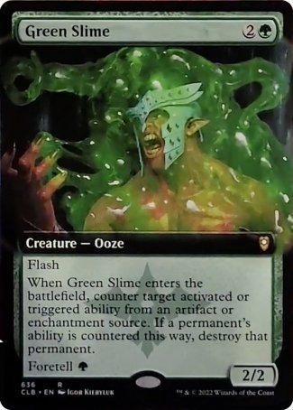 Green Slime (Extended Art) [Commander Legends: Battle for Baldur's Gate] | Gaming Infinity