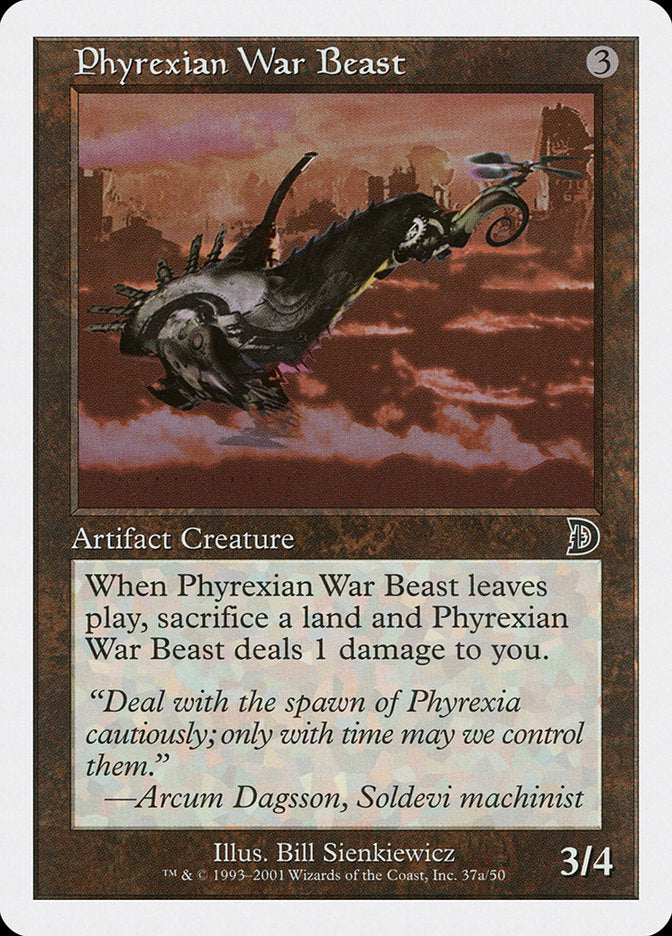 Phyrexian War Beast (Signature on Left) [Deckmasters] | Gaming Infinity