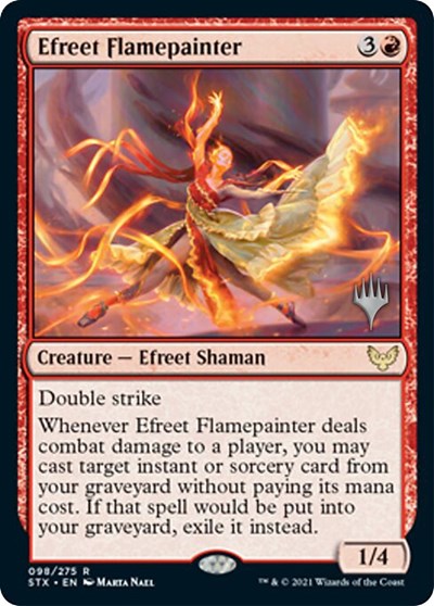 Efreet Flamepainter (Promo Pack) [Strixhaven: School of Mages Promos] | Gaming Infinity