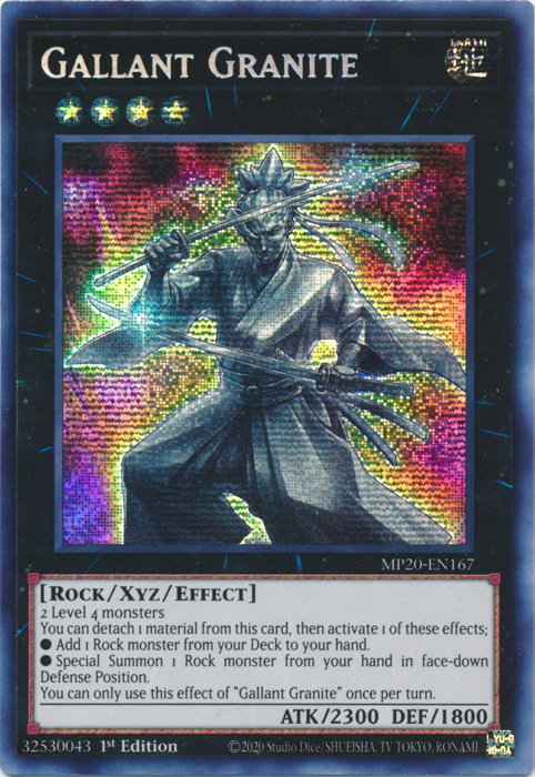 Gallant Granite [MP20-EN167] Prismatic Secret Rare | Gaming Infinity