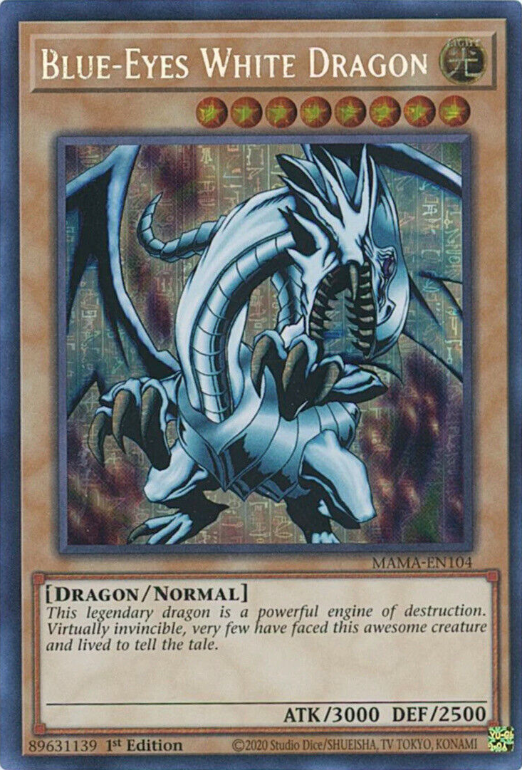 Blue-Eyes White Dragon [MAMA-EN104] Ultra Pharaoh's Rare | Gaming Infinity